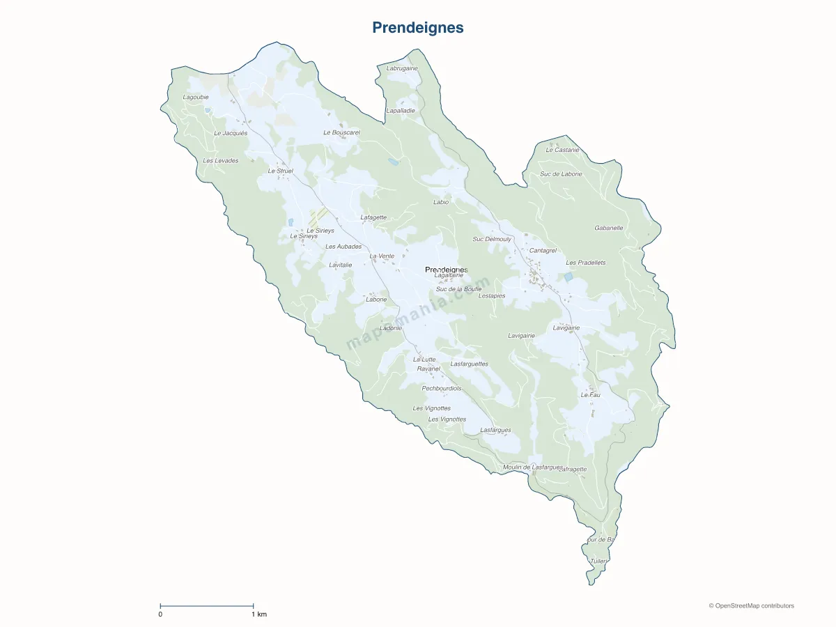 Carte de Prendeignes à personnaliser