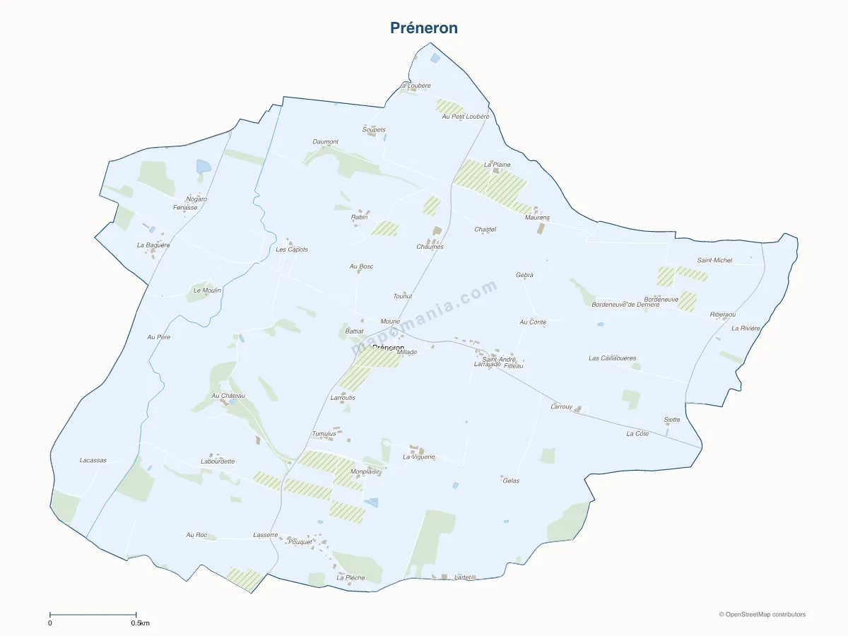 Carte de Préneron à personnaliser