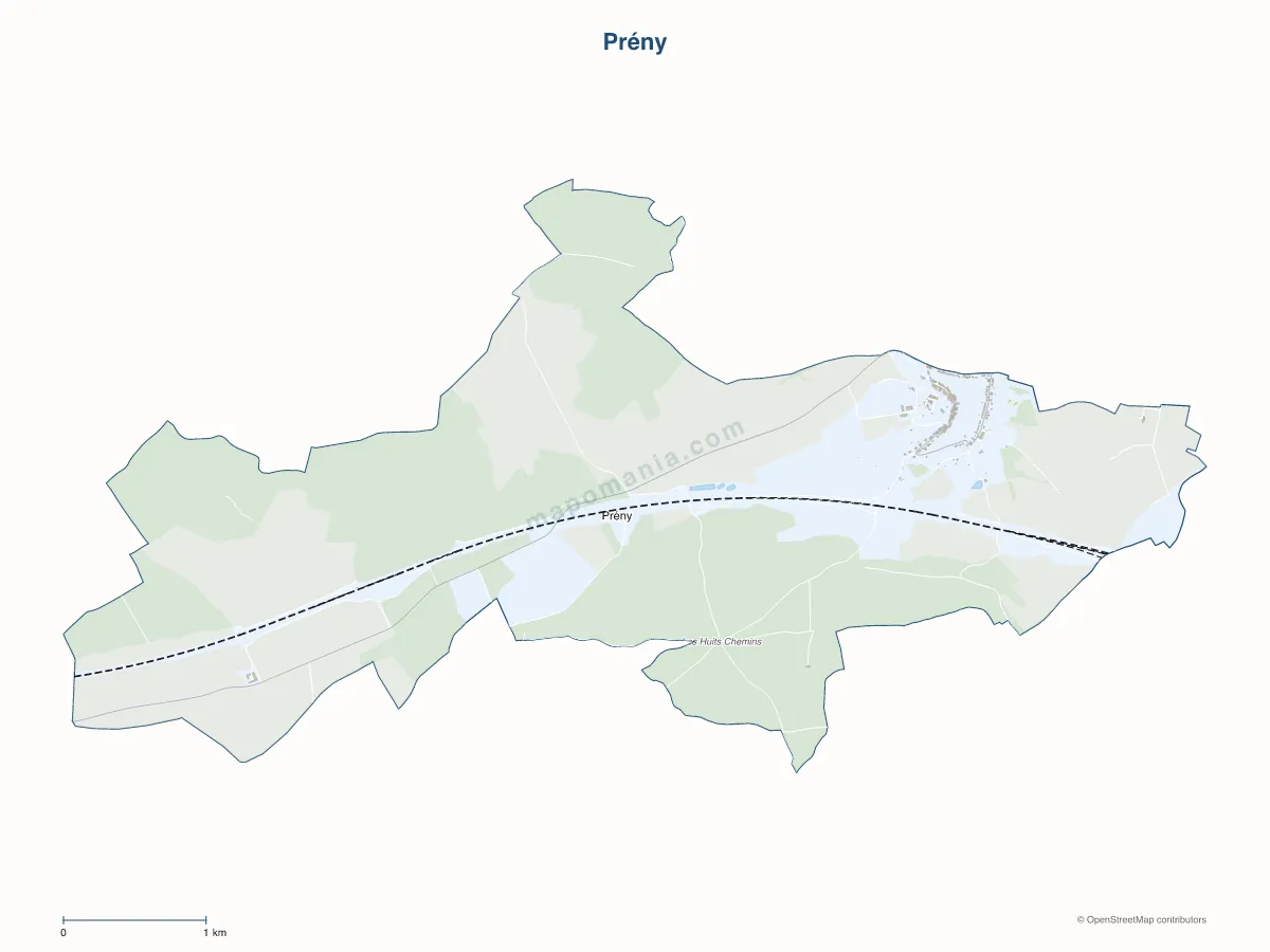 Carte de Prény à personnaliser