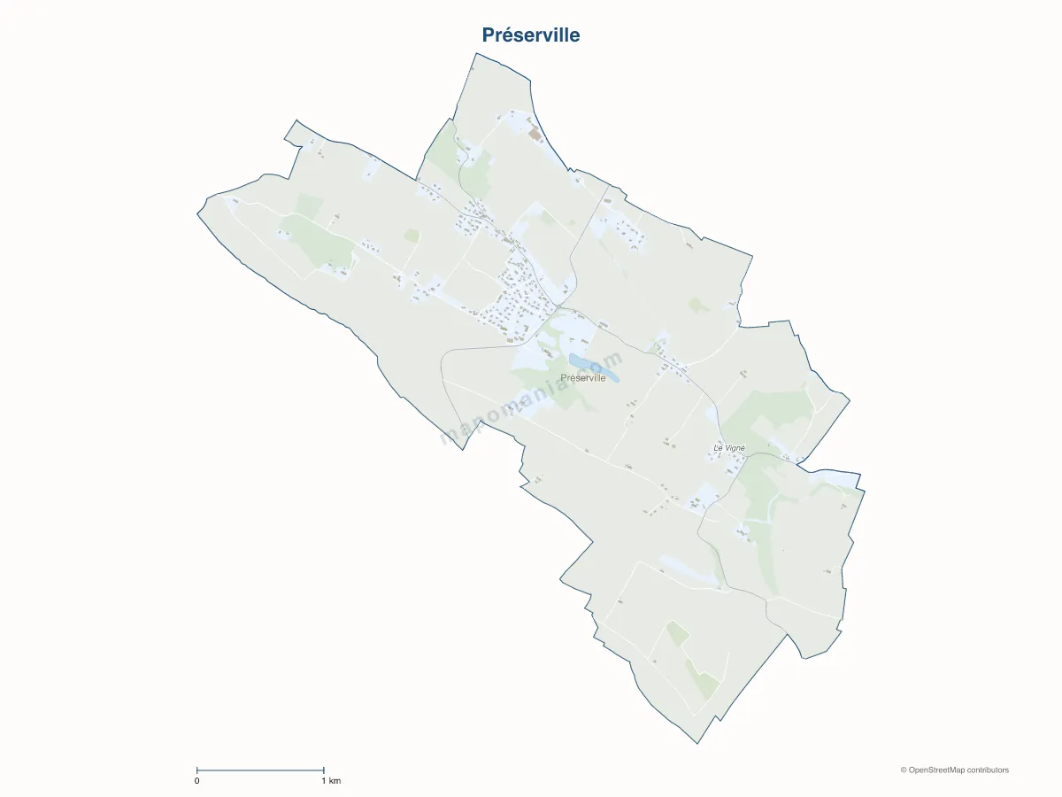 Carte de Préserville à personnaliser