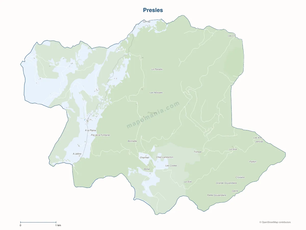 Carte de Presles à personnaliser