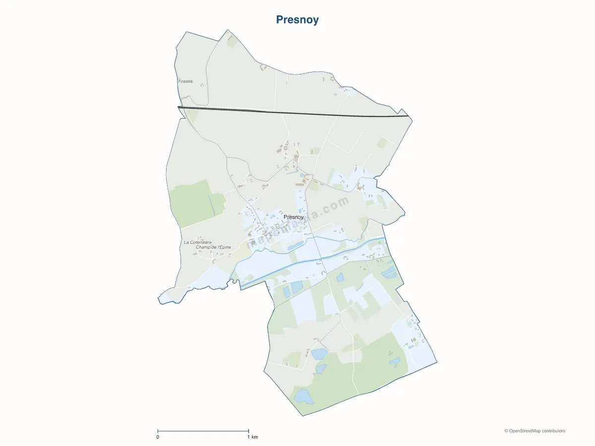 Carte de Presnoy à personnaliser