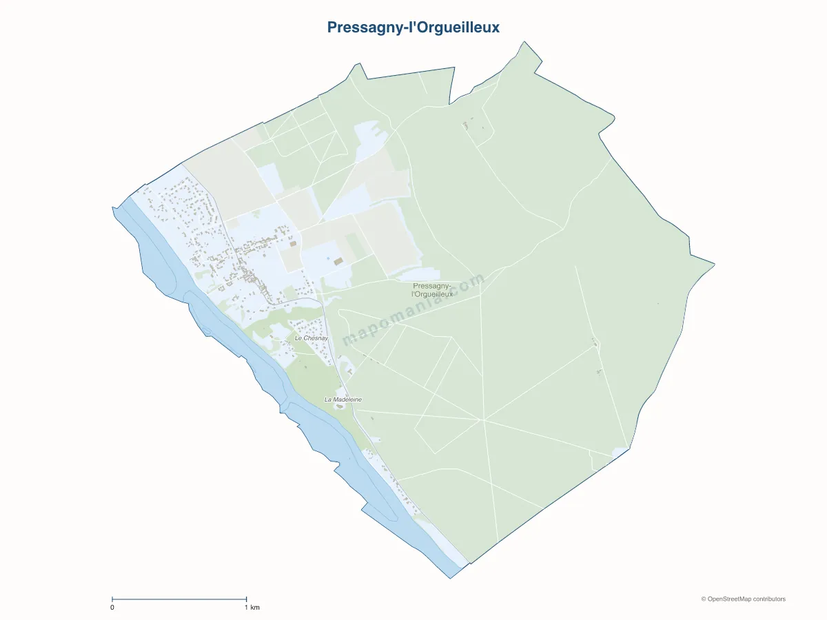Carte de Pressagny-l'Orgueilleux à personnaliser
