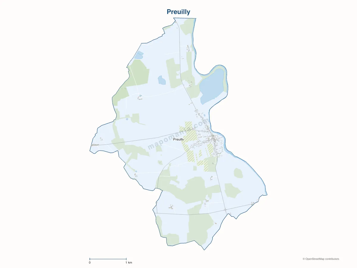 Carte de Preuilly à personnaliser