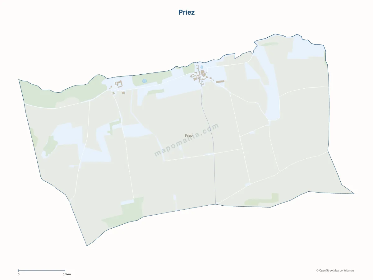 Carte de Priez à personnaliser