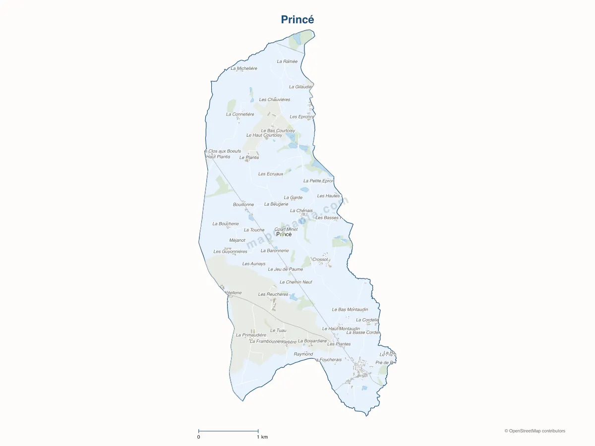 Carte de Princé à personnaliser