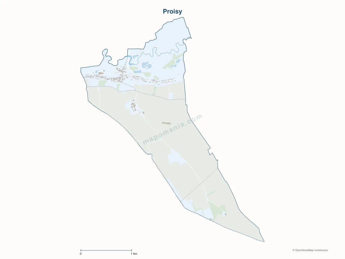 Carte de Proisy à personnaliser