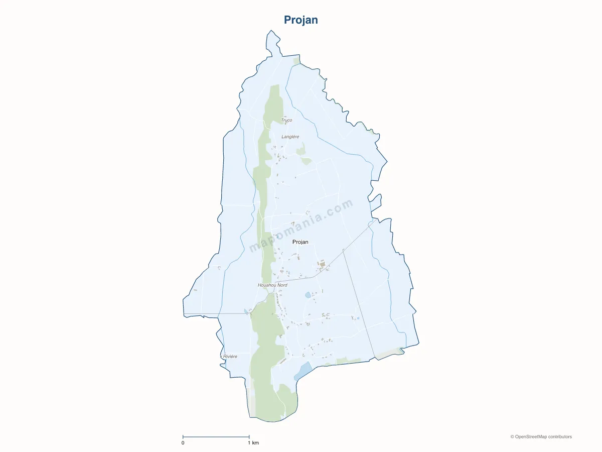 Carte de Projan à personnaliser