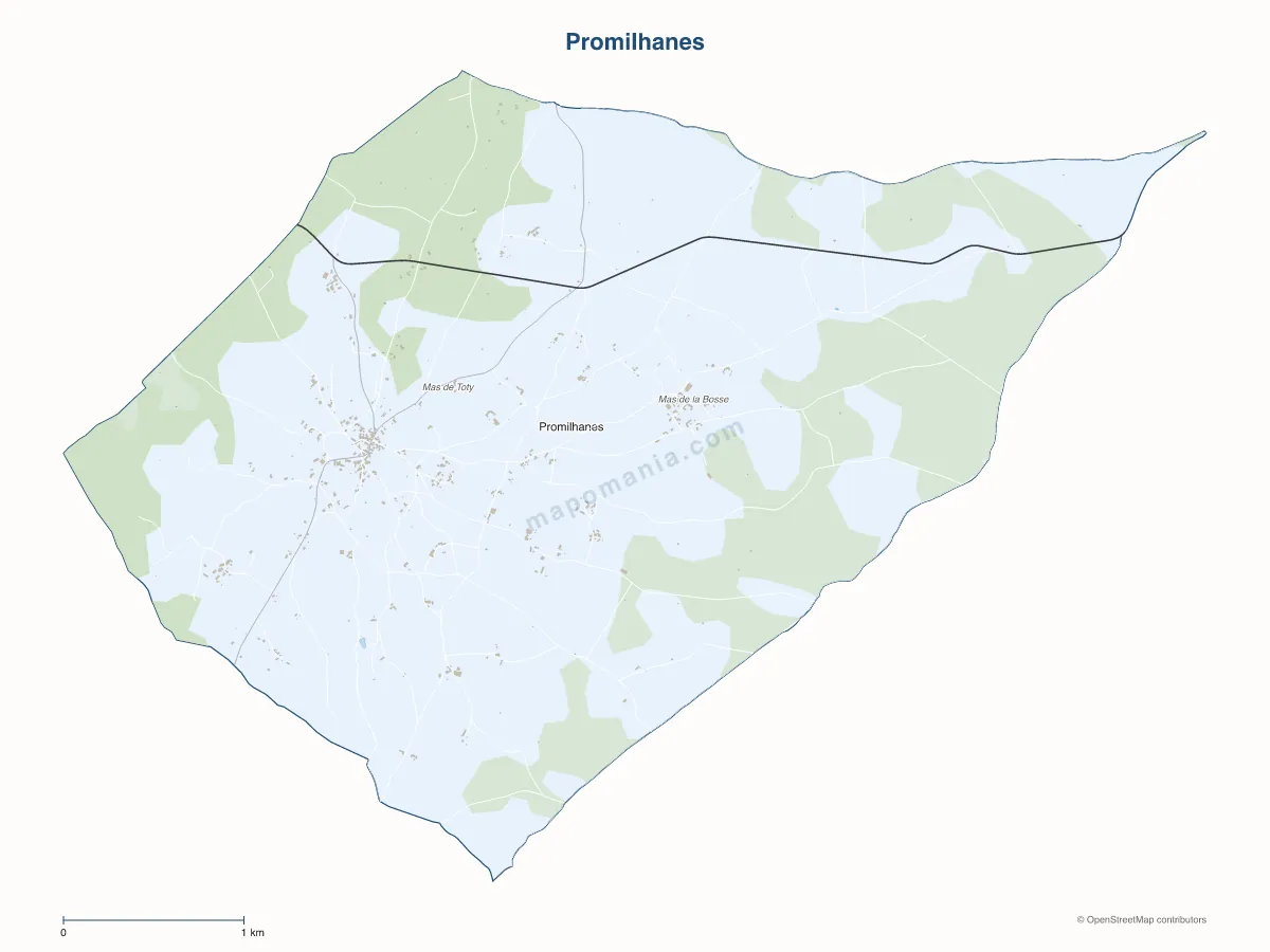 Carte de Promilhanes à personnaliser