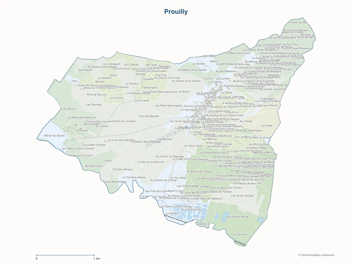 Carte de Prouilly à personnaliser