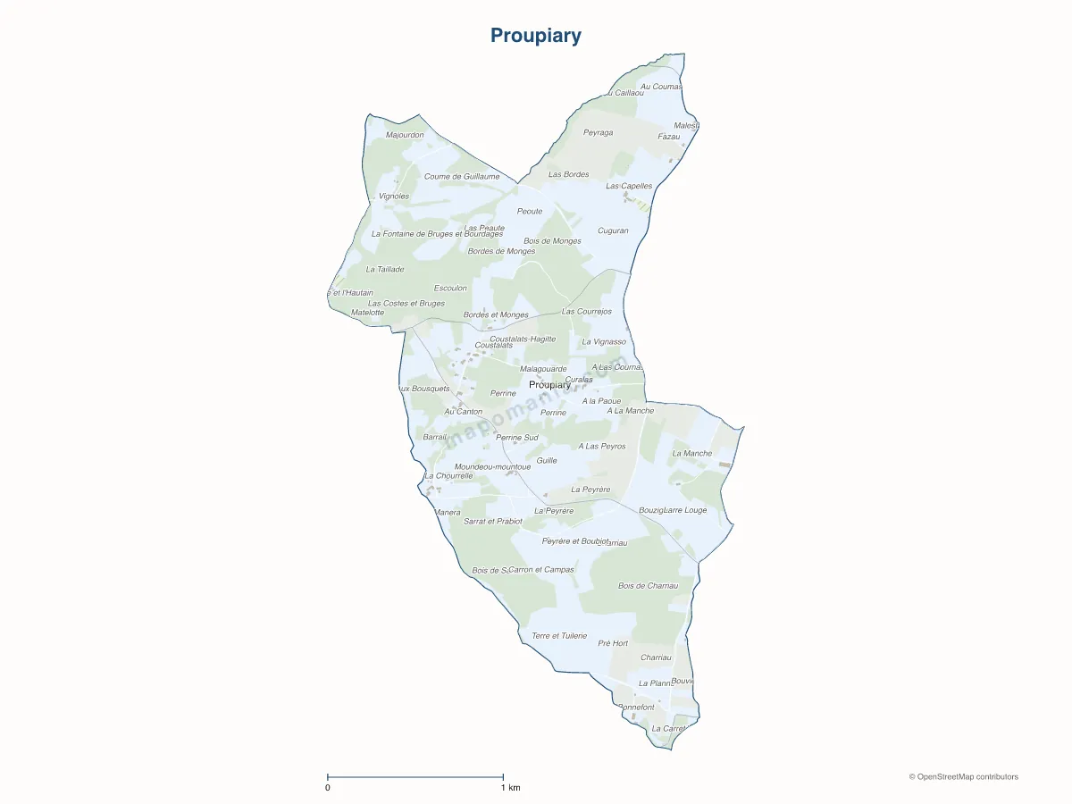 Carte de Proupiary à personnaliser