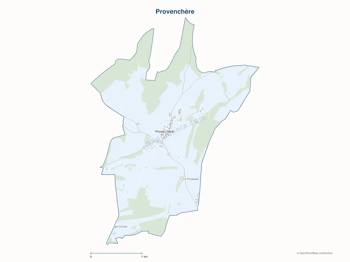 Carte de Provenchère à personnaliser