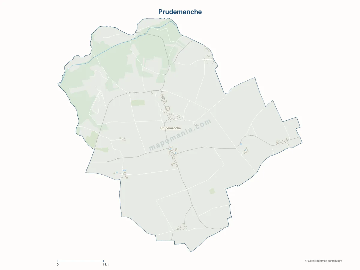 Carte de Prudemanche à personnaliser