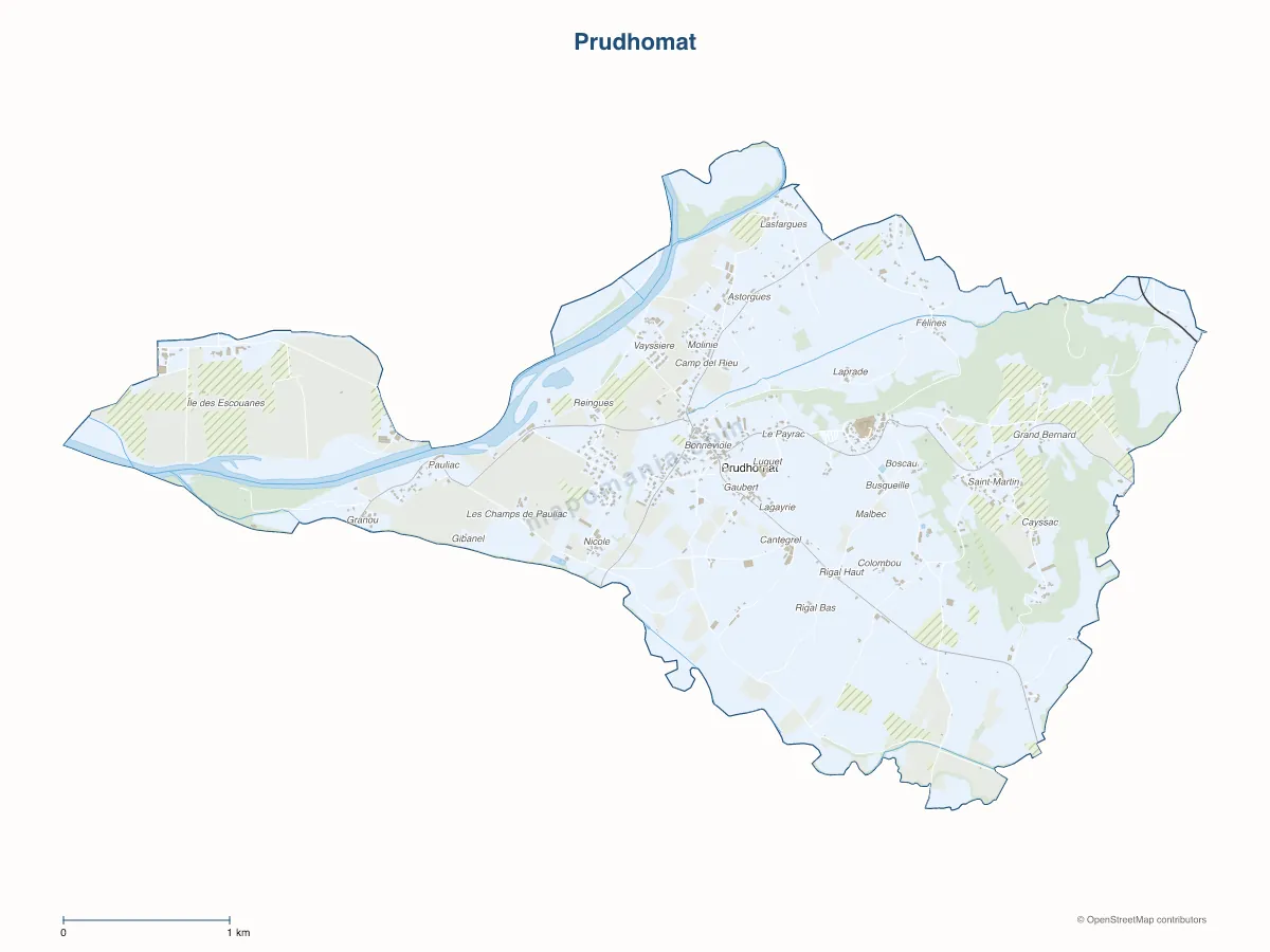 Carte de Prudhomat à personnaliser