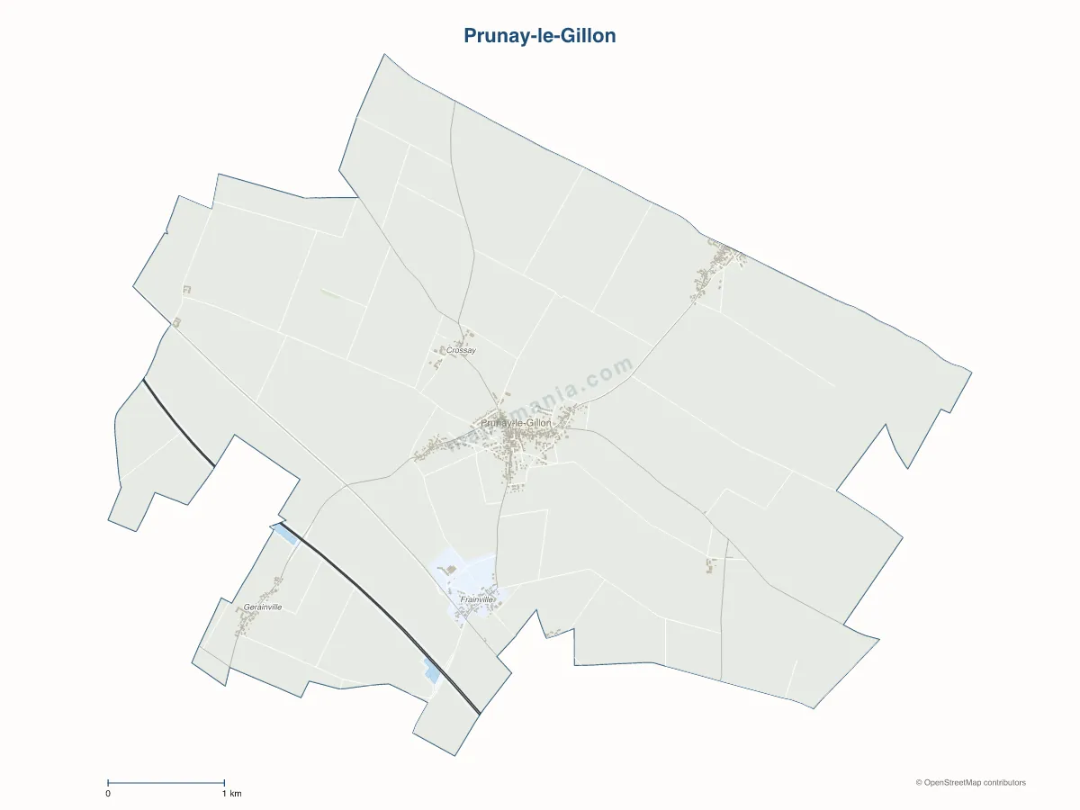 Carte de Prunay-le-Gillon à personnaliser