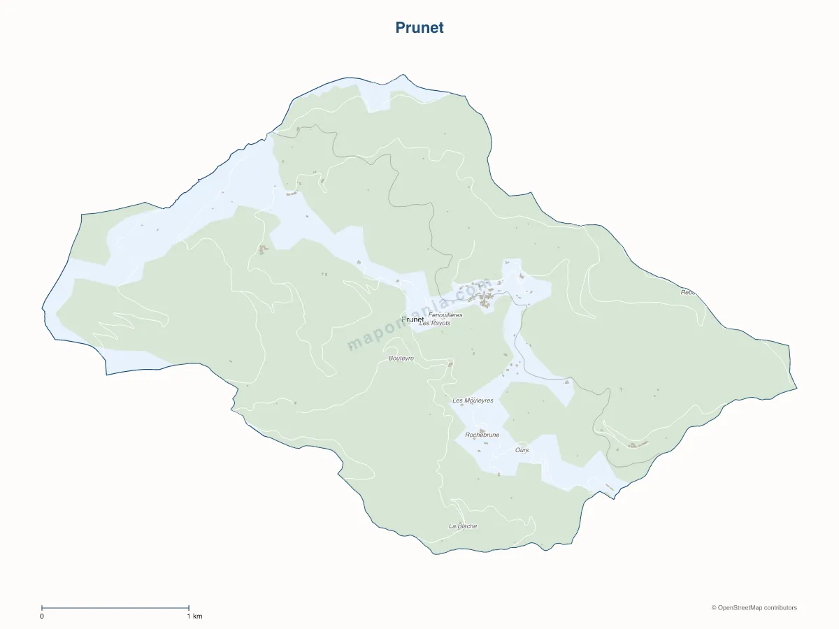 Carte de Prunet à personnaliser