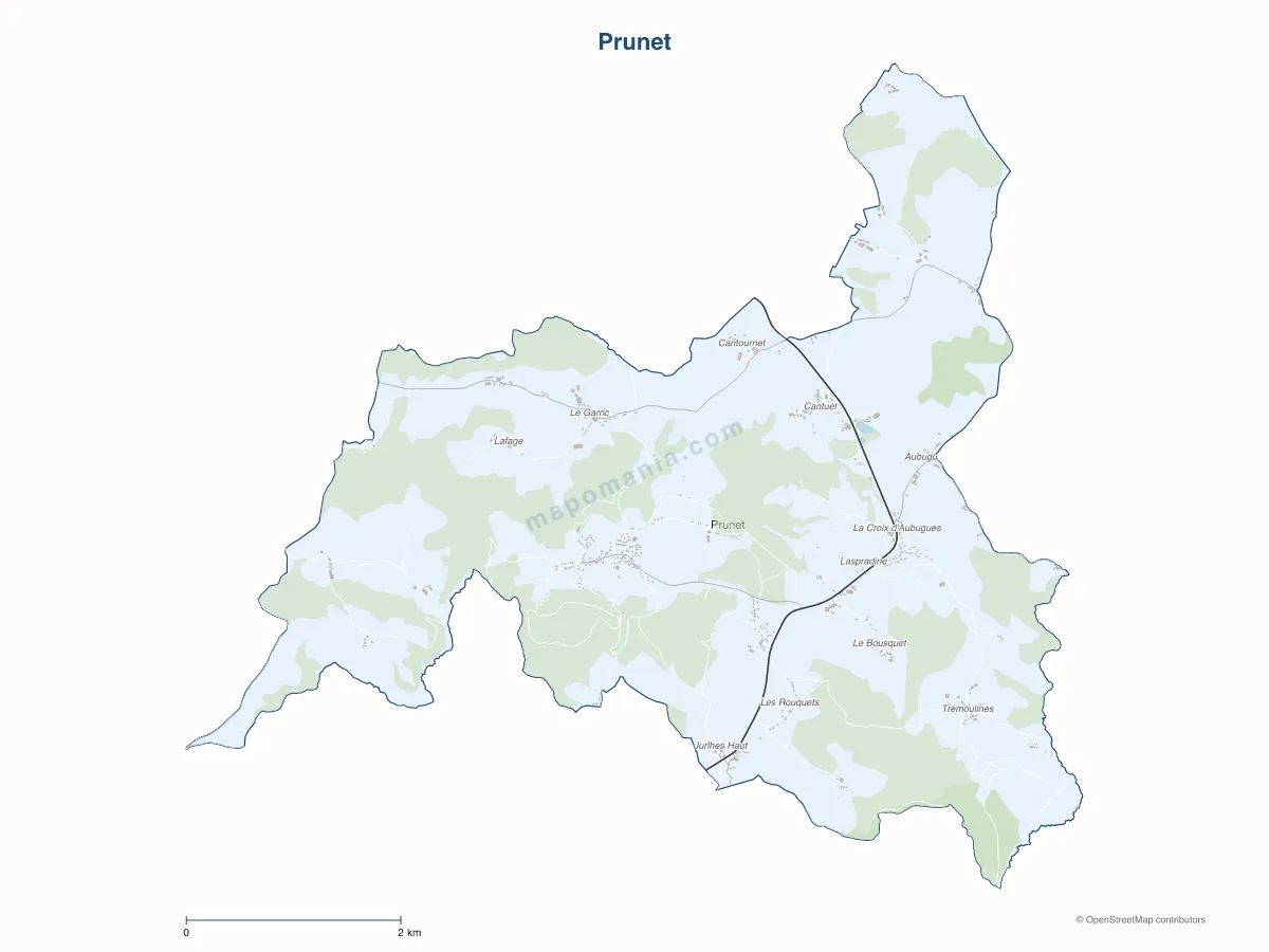 Carte de Prunet à personnaliser