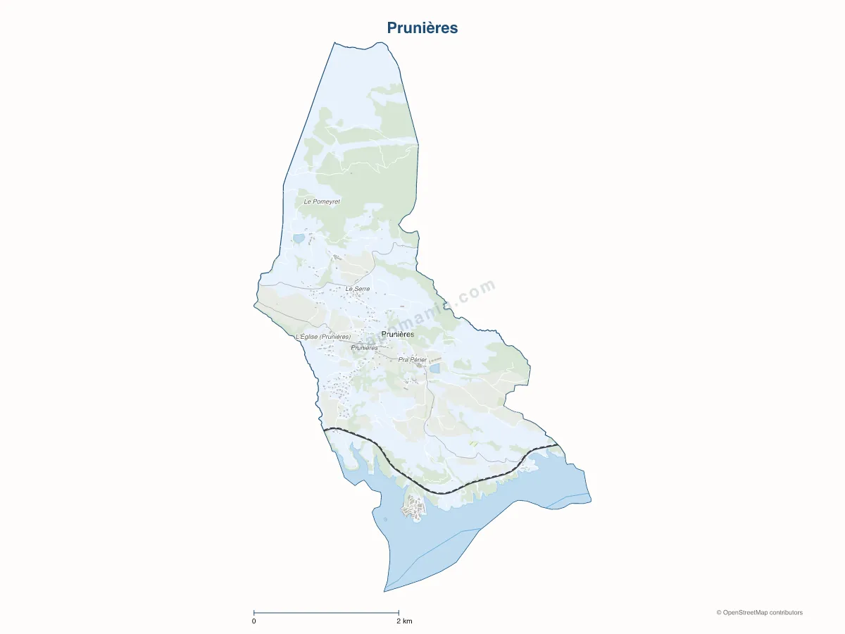 Carte de Prunières à personnaliser