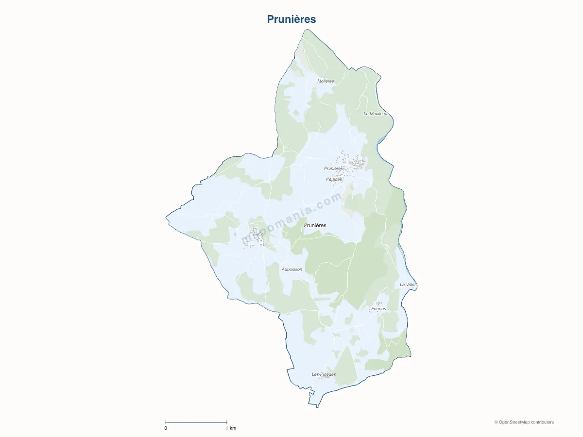 Carte de Prunières à personnaliser