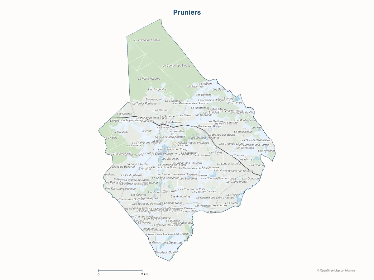 Carte de Pruniers à personnaliser