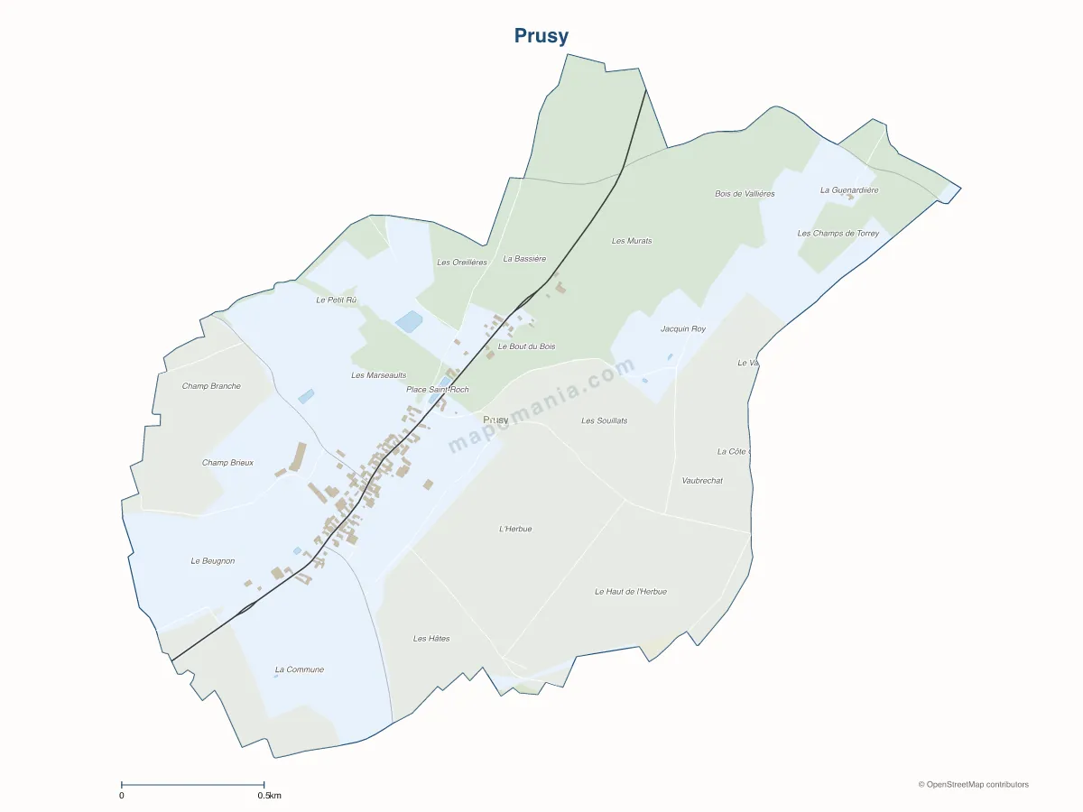 Carte de Prusy à personnaliser