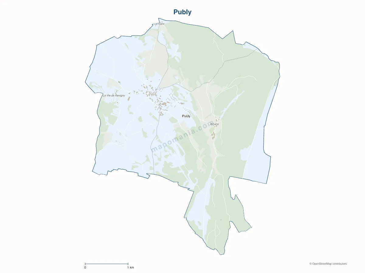 Carte de Publy à personnaliser