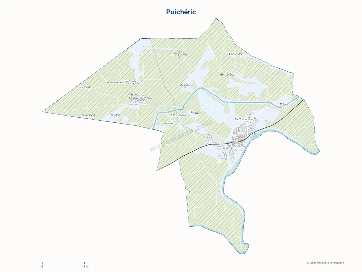 Carte de Puichéric à personnaliser