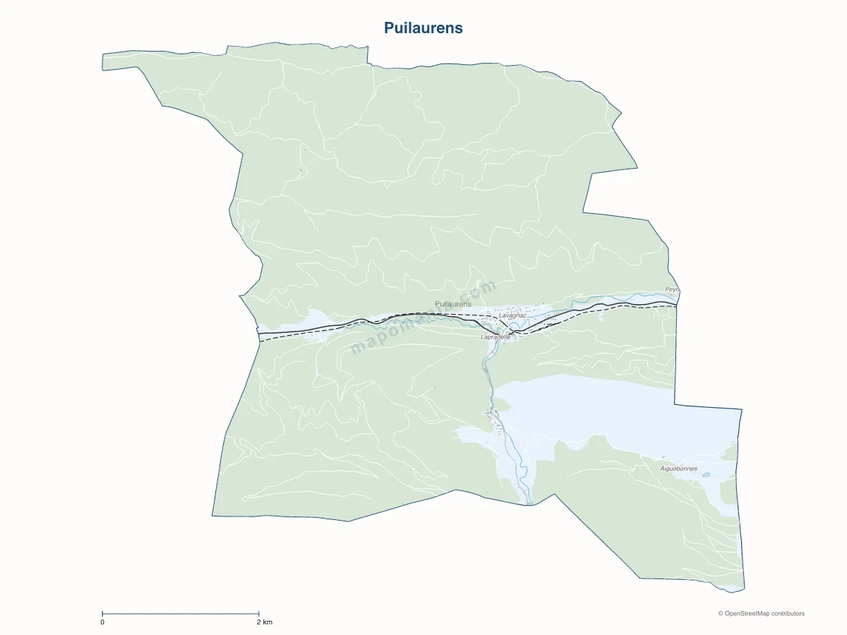 Carte de Puilaurens à personnaliser