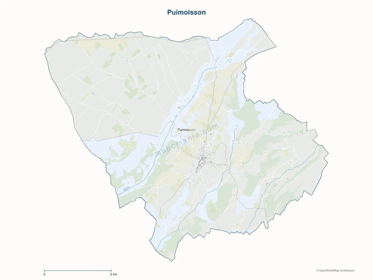Carte de Puimoisson à personnaliser