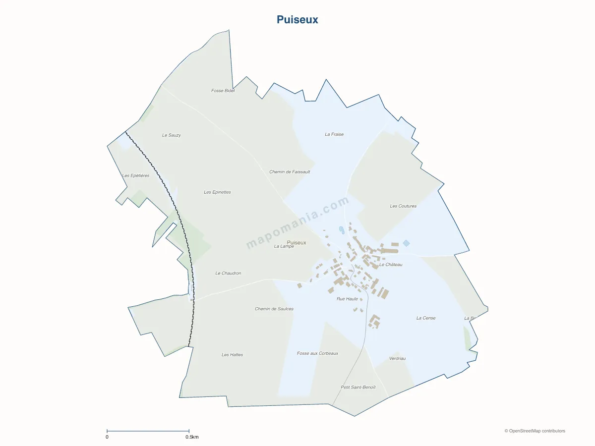 Carte de Puiseux à personnaliser