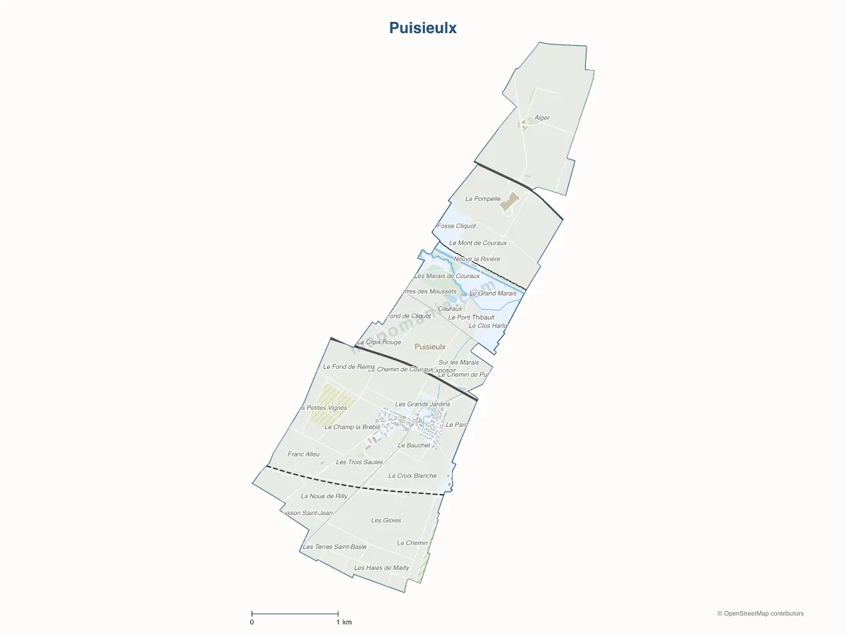 Carte de Puisieulx à personnaliser