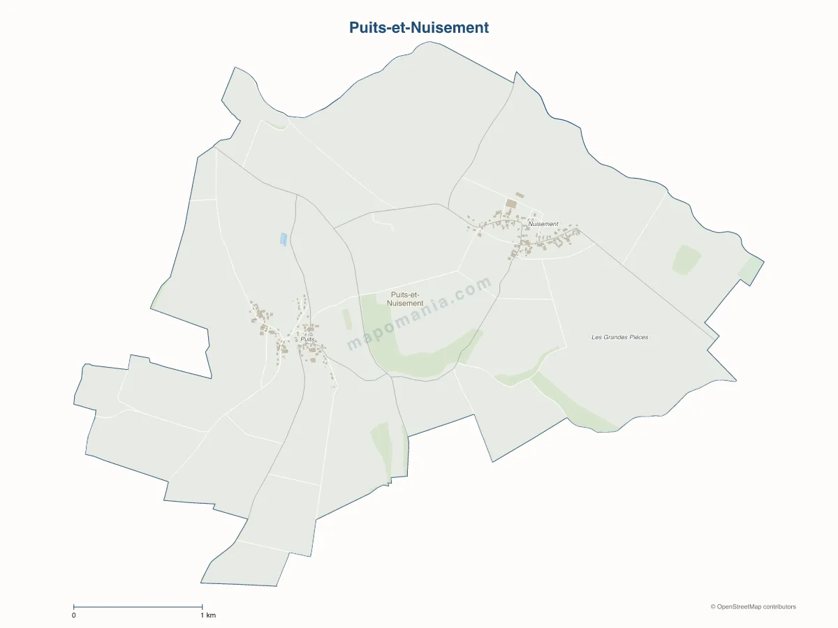 Carte de Puits-et-Nuisement à personnaliser