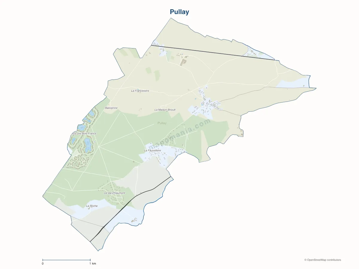 Carte de Pullay à personnaliser