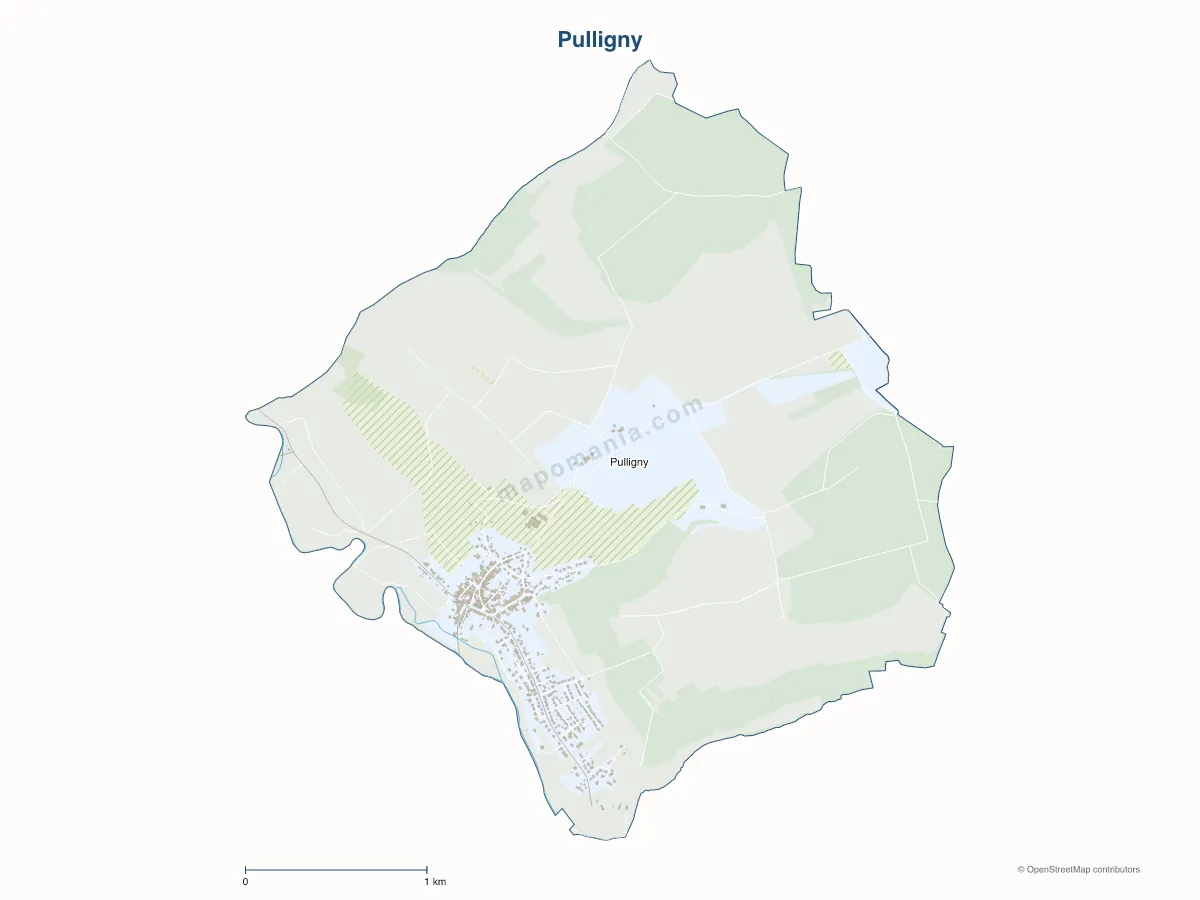Carte de Pulligny à personnaliser