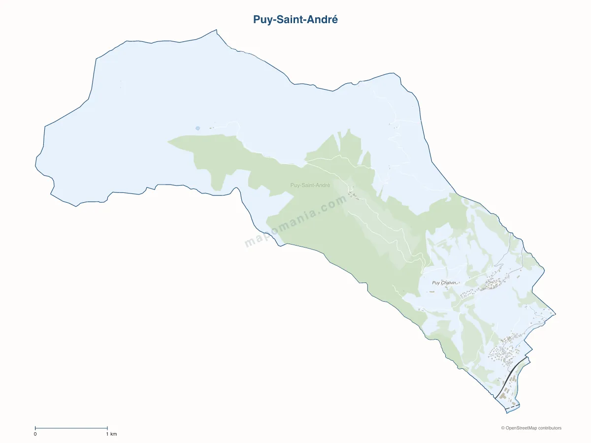 Carte de Puy-Saint-André à personnaliser