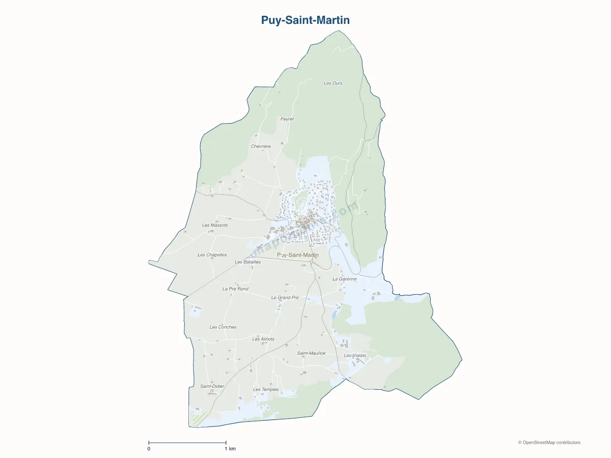 Carte de Puy-Saint-Martin à personnaliser