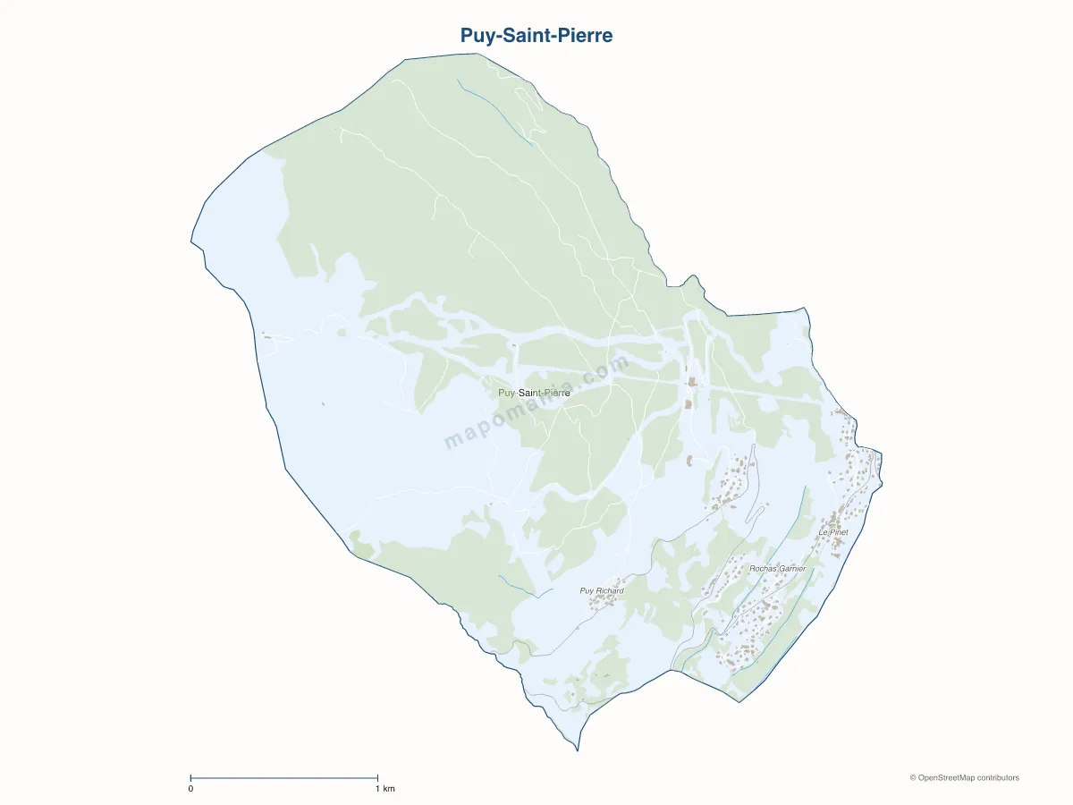Carte de Puy-Saint-Pierre à personnaliser