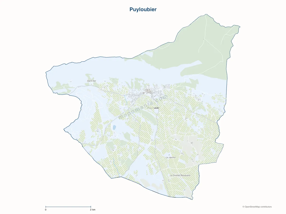 Carte de Puyloubier à personnaliser