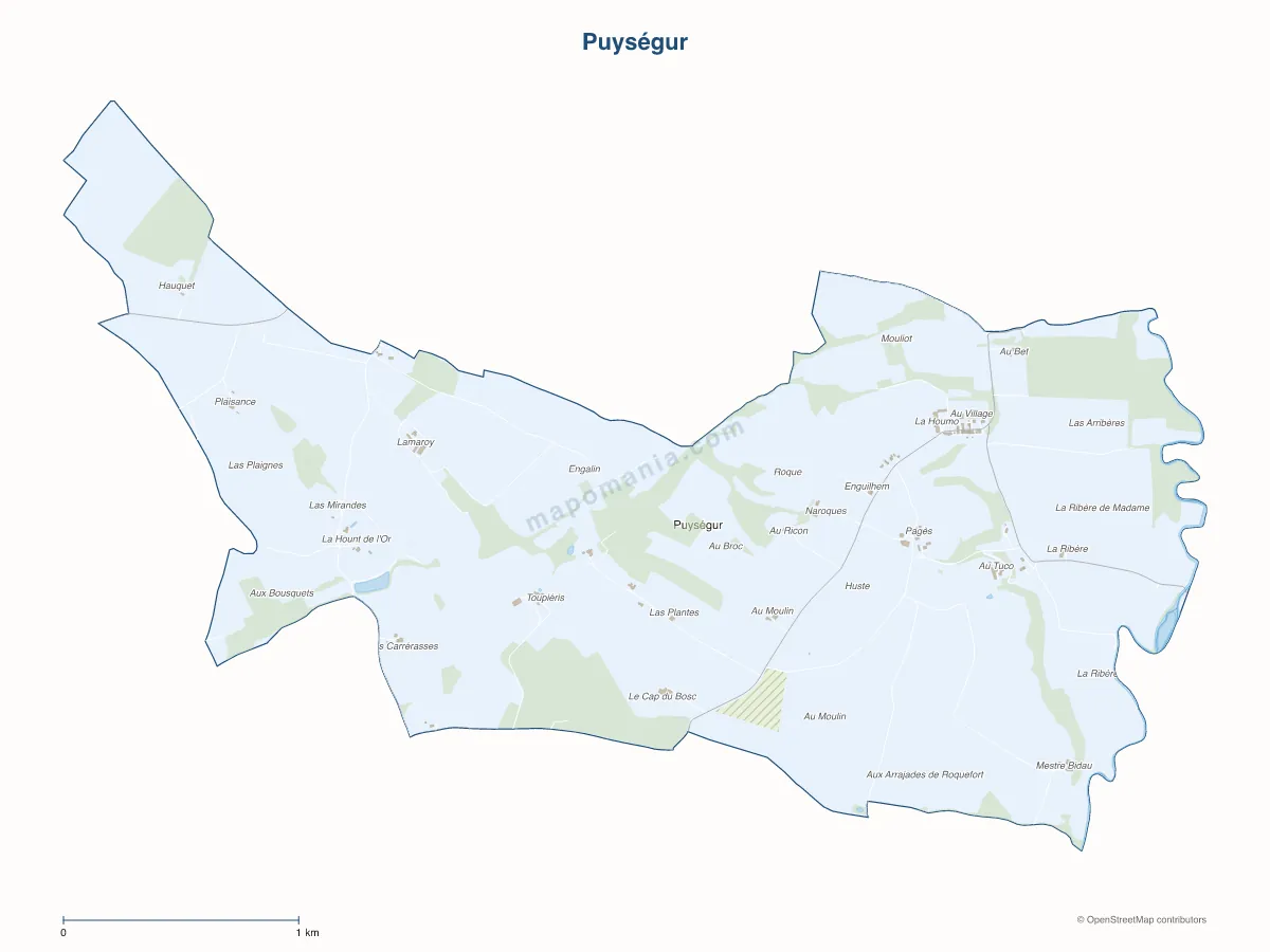 Carte de Puységur à personnaliser