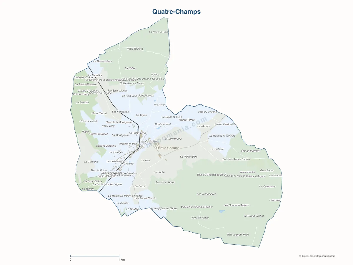 Carte de Quatre-Champs à personnaliser