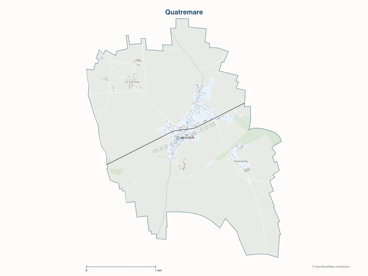 Carte de Quatremare à personnaliser