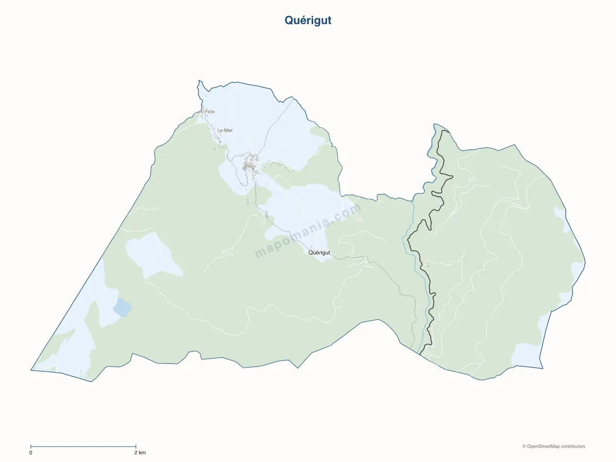 Carte de Quérigut à personnaliser