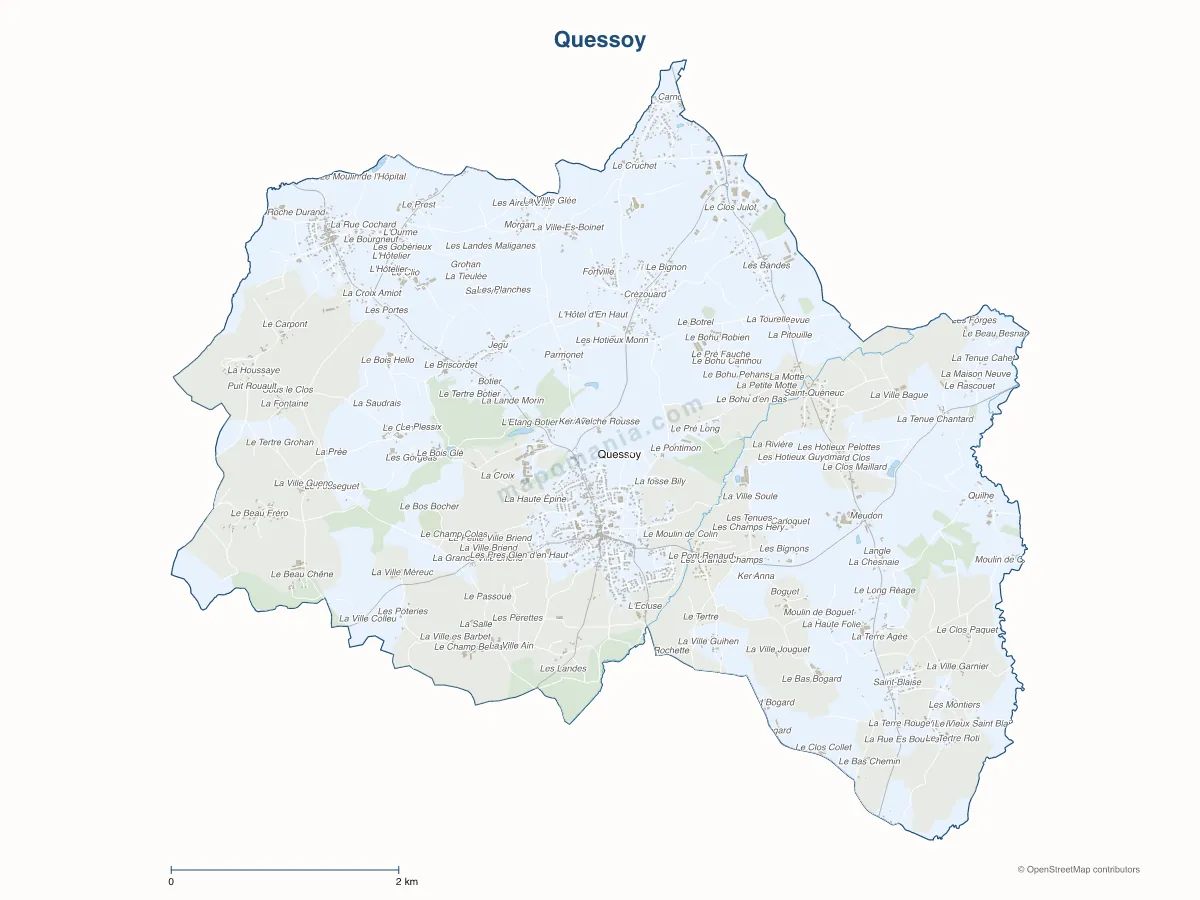Carte de Quessoy à personnaliser