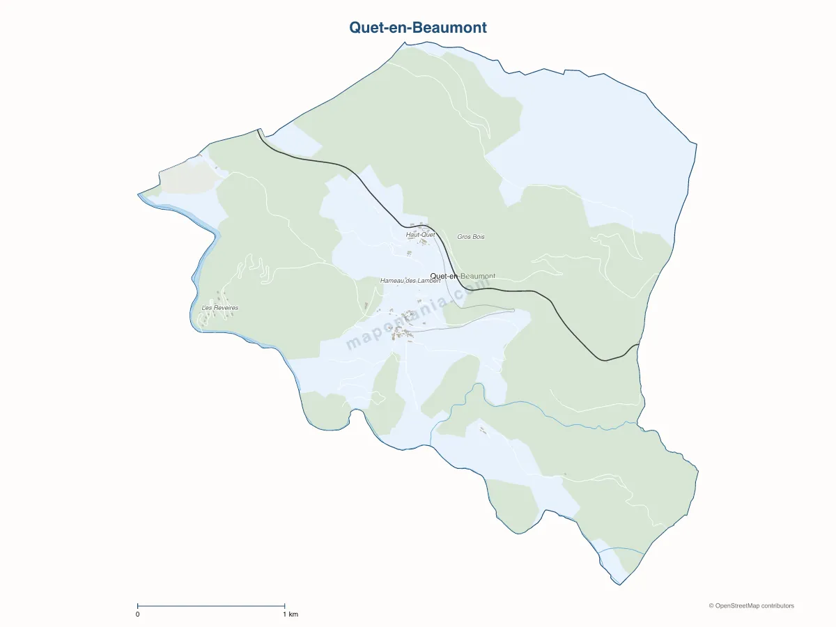 Carte de Quet-en-Beaumont à personnaliser