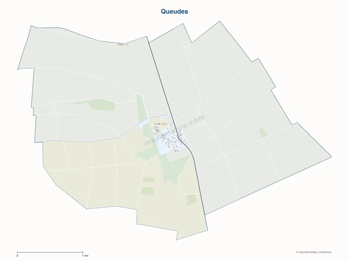 Carte de Queudes à personnaliser
