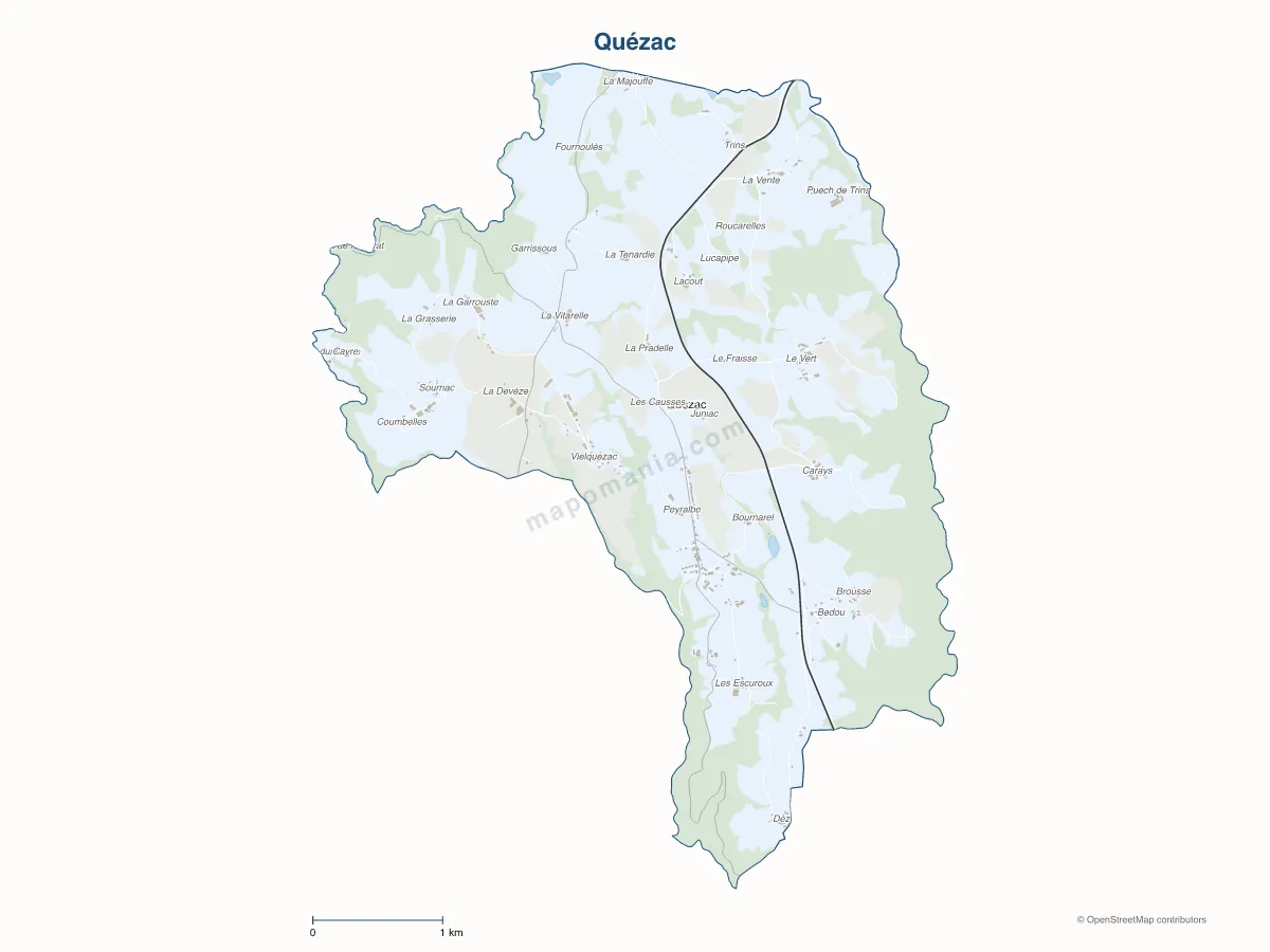 Carte de Quézac à personnaliser