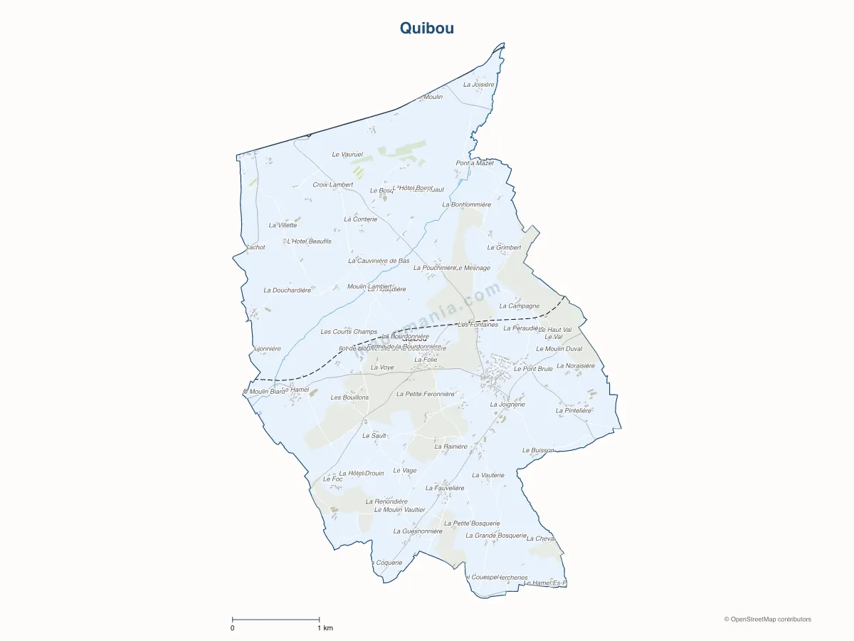 Carte de Quibou à personnaliser