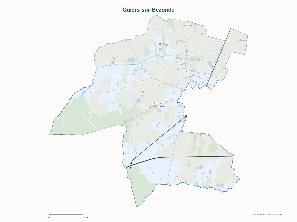 Carte de Quiers-sur-Bezonde à personnaliser