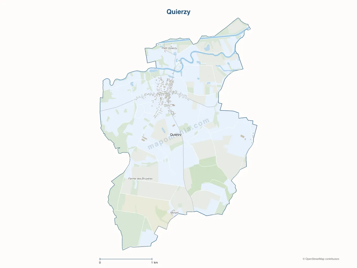 Carte de Quierzy à personnaliser
