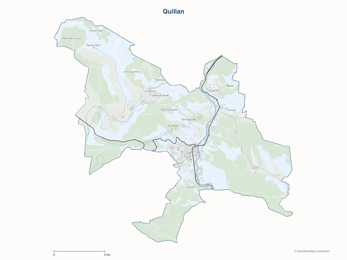 Carte de Quillan à personnaliser